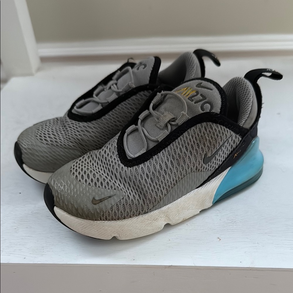 Nike Air Max 270 Kids Toddler 10c Gray and Blue Nike Shoes